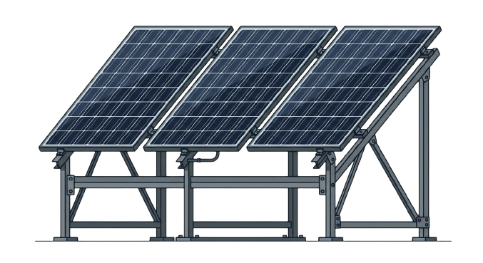 Painéis solares modernos
